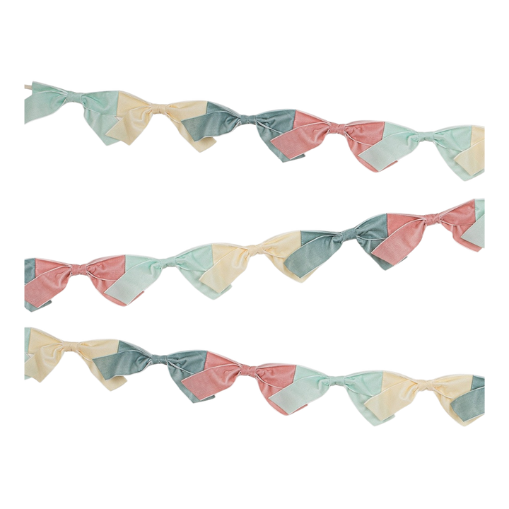 Pastel Velvet Bow Garland