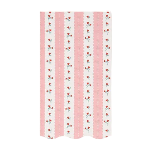 Pink and White Vintage Rose Guest Napkin
