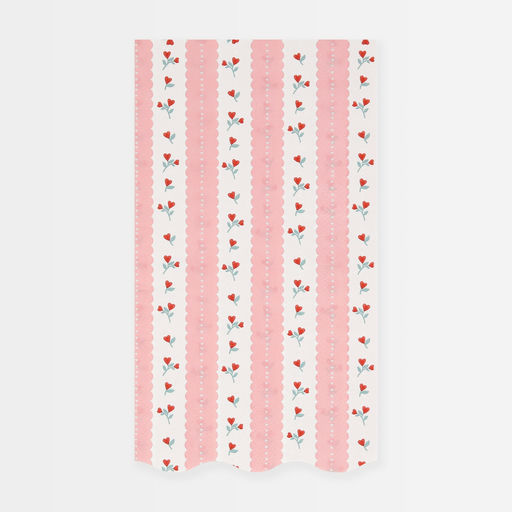 Pink and White Vintage Rose Guest Napkin