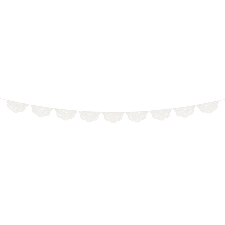 White Broderie Anglaise Lace Pennant Garland