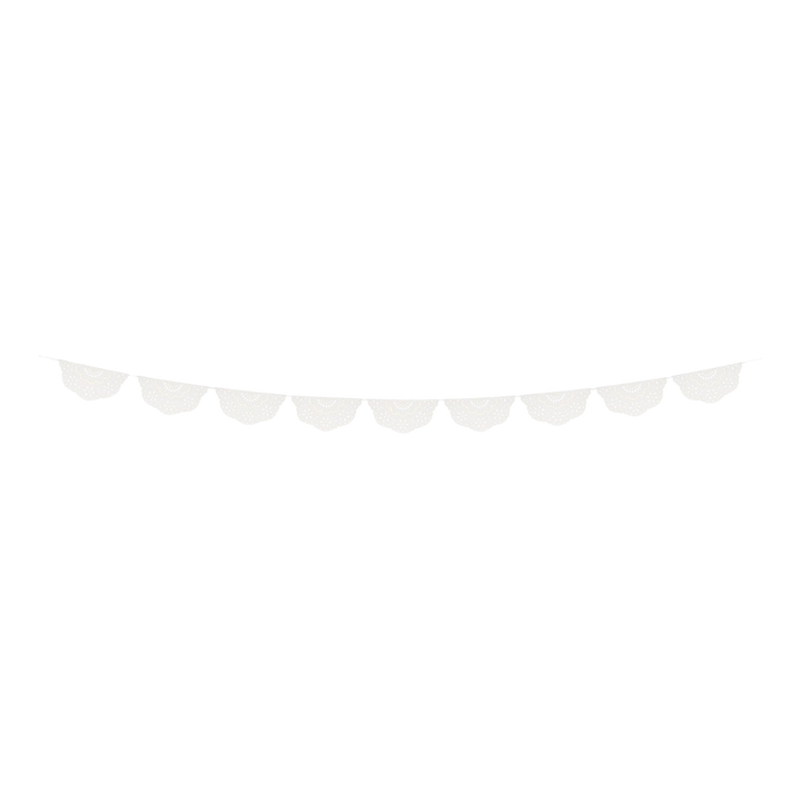 Broderie Anglaise Lace White Pennant Garland