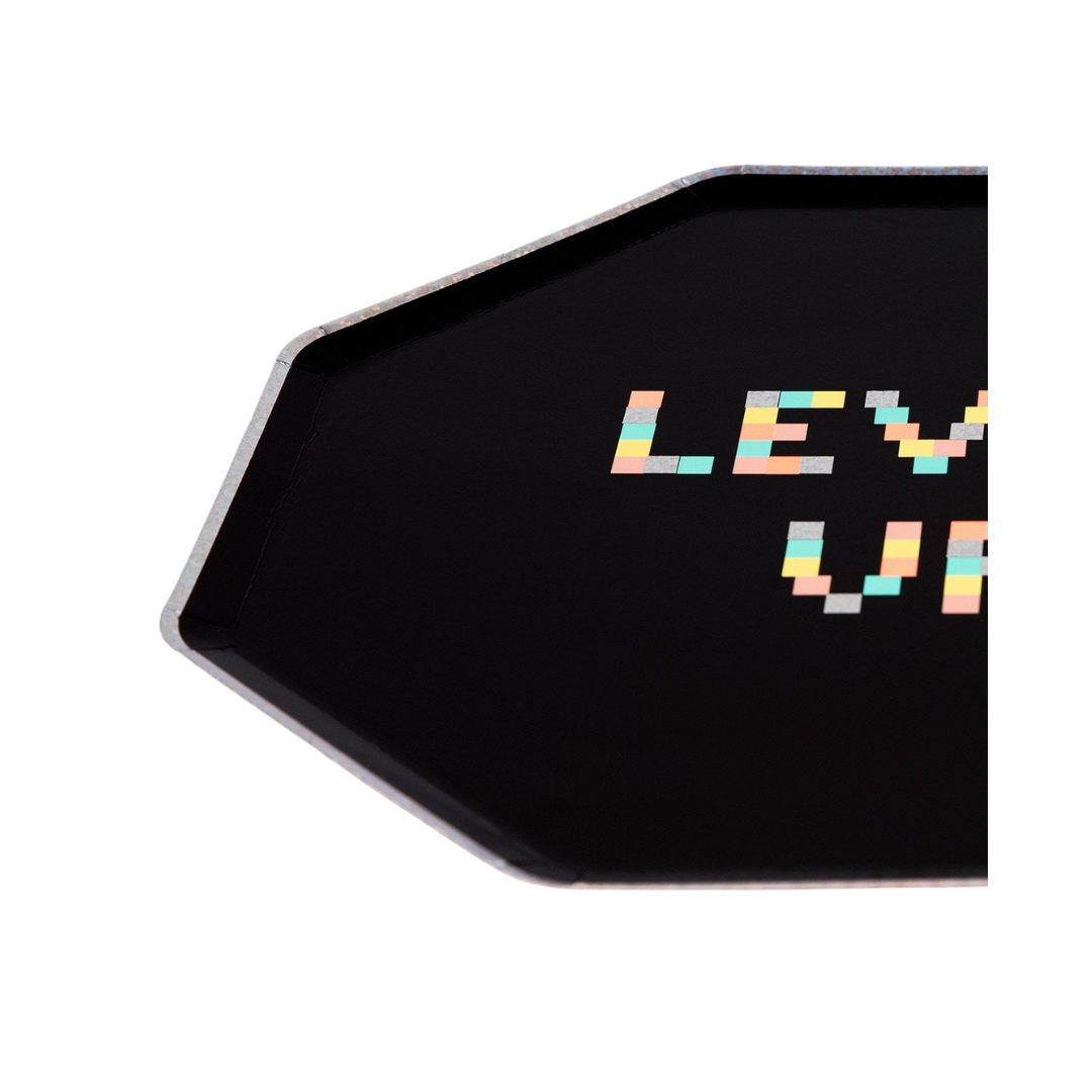 Black Video Games Octagonal Dinner Plates