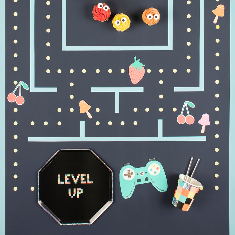 Multicolor Pixel Video Games Cups