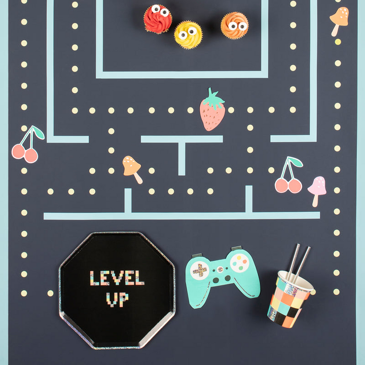 Multicolor Pixel Video Games Cups