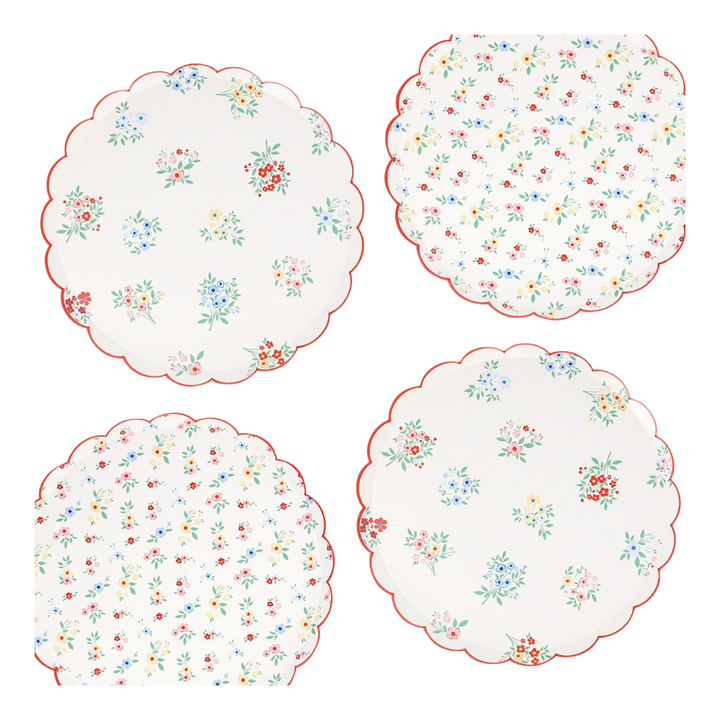 Ditsy Posy Scalloped Side Plates