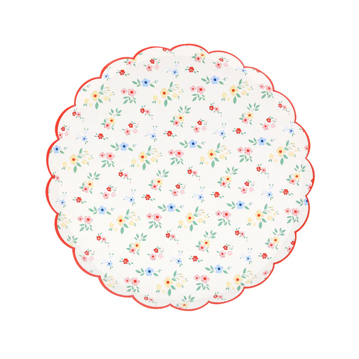 Ditsy Floral Scalloped Appetizer Plates