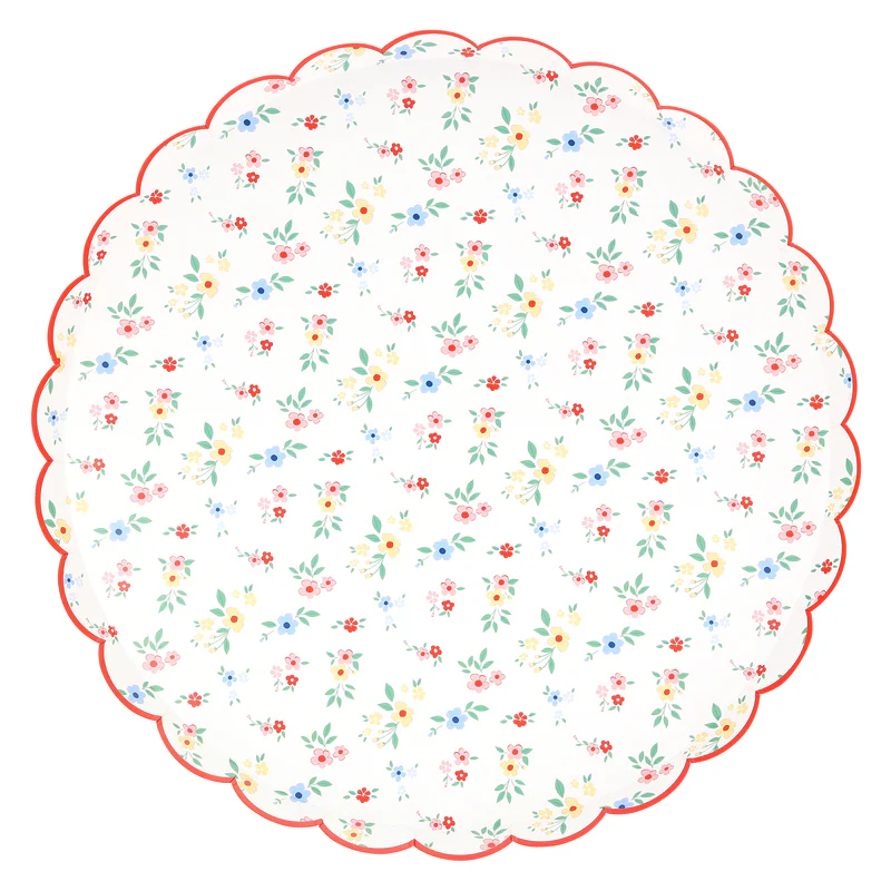 Ditsy Posy Scalloped Dinner Plates