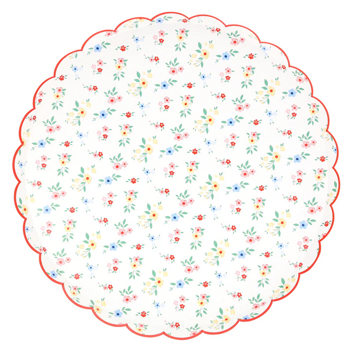 Ditsy Posy Scalloped Dinner Plates