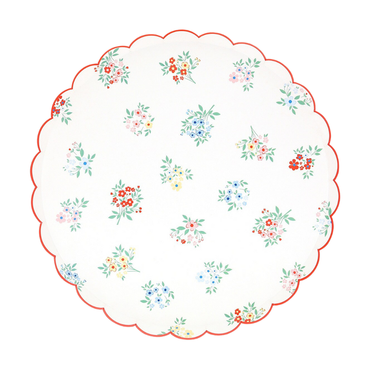 Ditsy Posy Scalloped Dinner Plates