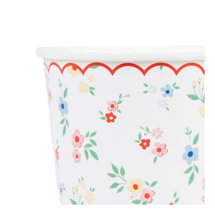 Ditsy Posy Scalloped Cups
