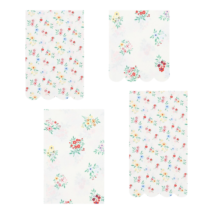 Ditsy Posy Scalloped Guest Towels