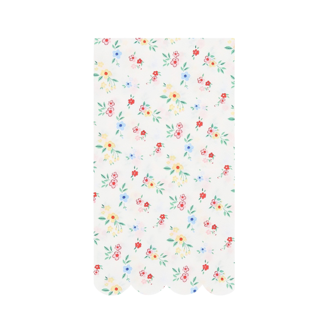 Ditsy Posy Scalloped Guest Towels