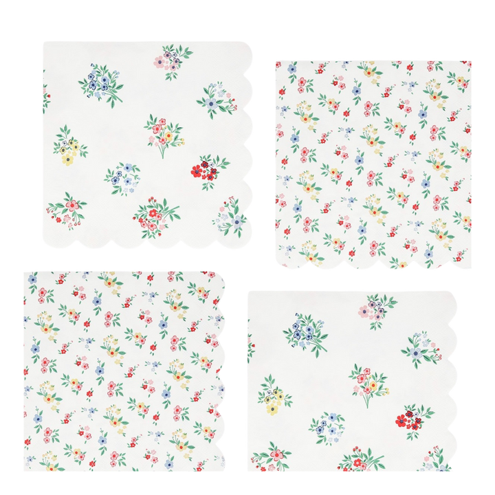 Ditsy Posy Scalloped Large Napkins