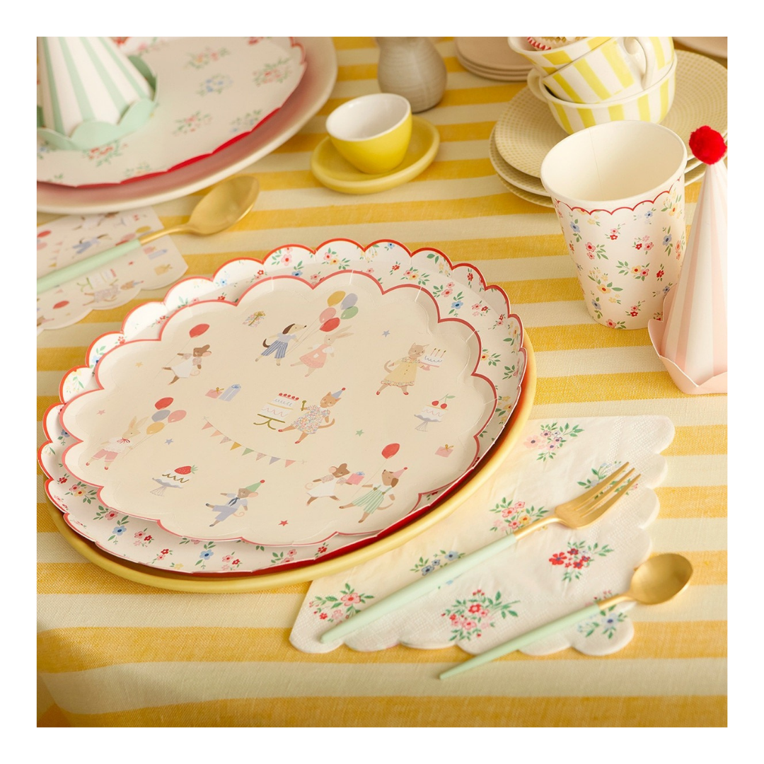 Ditsy Posy Scalloped Large Napkins