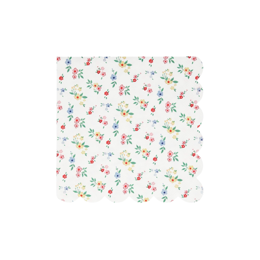 Ditsy Posy Scalloped Large Napkins
