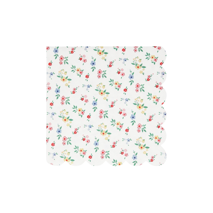 Ditsy Posy Scalloped Large Napkins