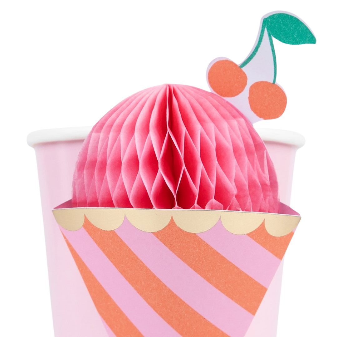 Pink Ice Cream Cups
