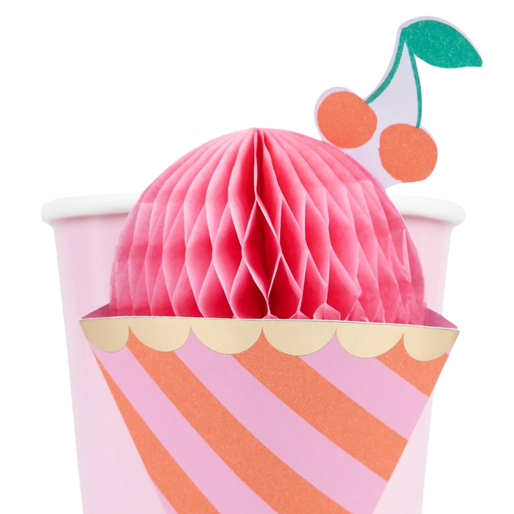 Pink Ice Cream Cups