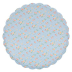 Assorted Colors Ditsy Vintage Scallop Dinner Plates