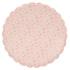 Assorted Colors Ditsy Vintage Scallop Dinner Plates