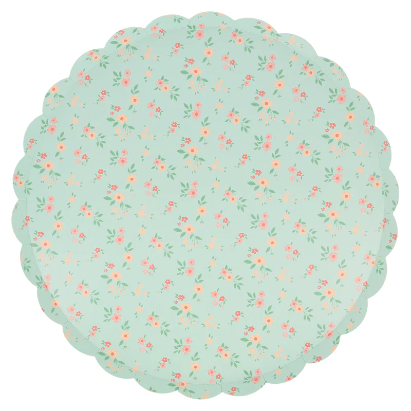 Ditsy Vintage Scallop Plates - 2 Sizes