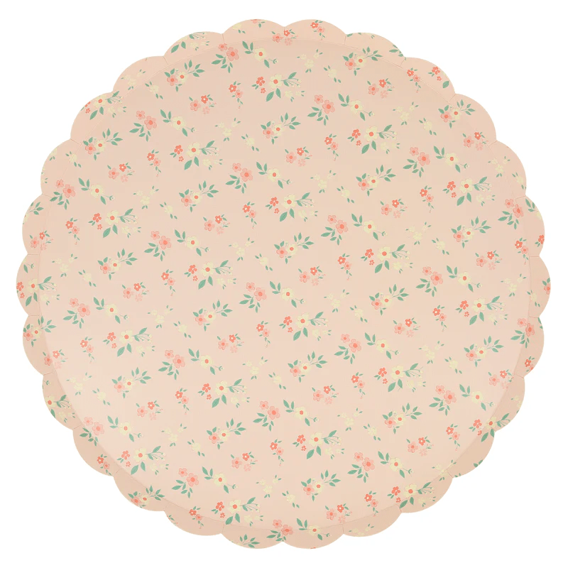 Ditsy Vintage Scallop Plates - 2 Sizes