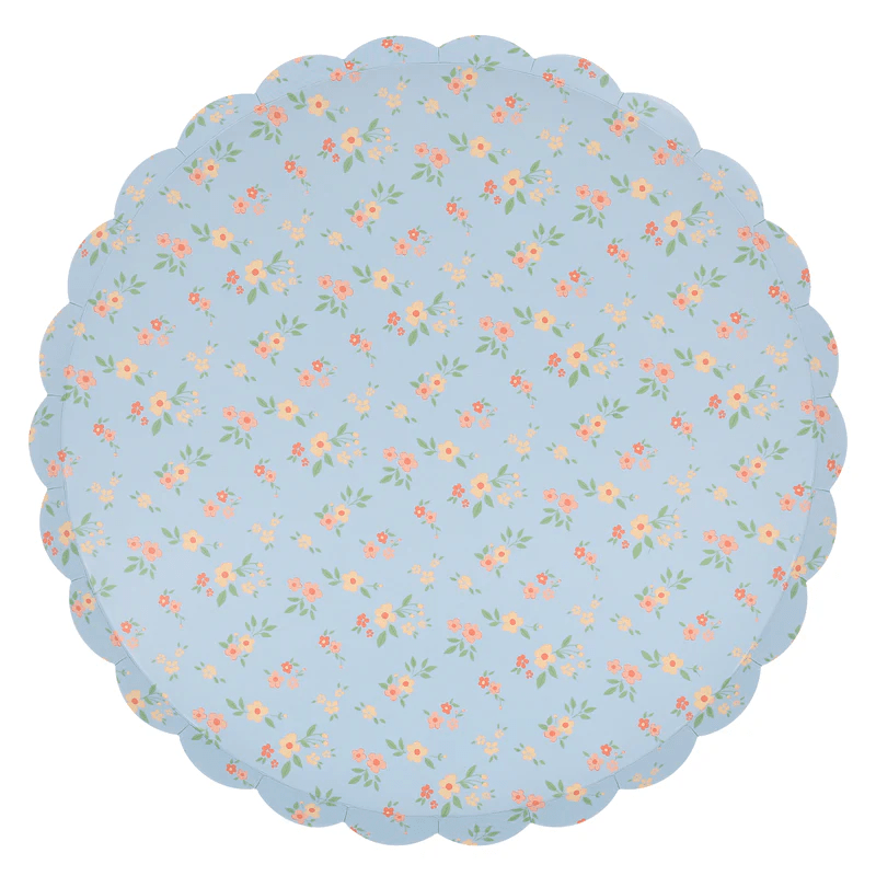 Ditsy Vintage Scallop Plates - 2 Sizes