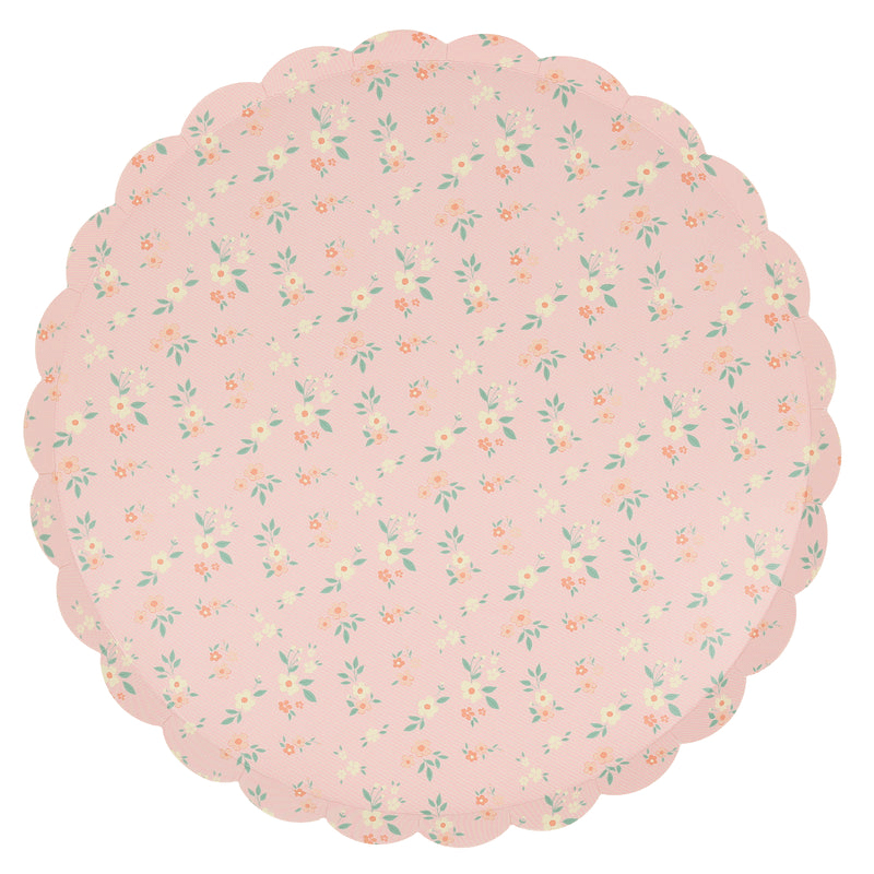 Ditsy Vintage Scallop Plates - 2 Sizes