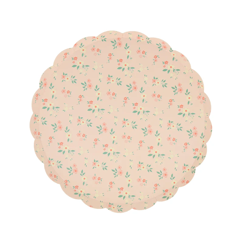 Ditsy Vintage Scallop Plates - 2 Sizes