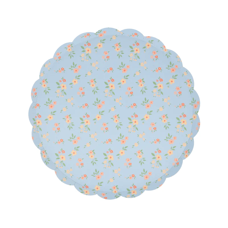 Ditsy Vintage Scallop Plates - 2 Sizes
