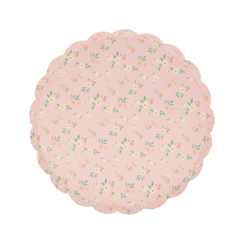 Ditsy Vintage Scallop Plates - 2 Sizes