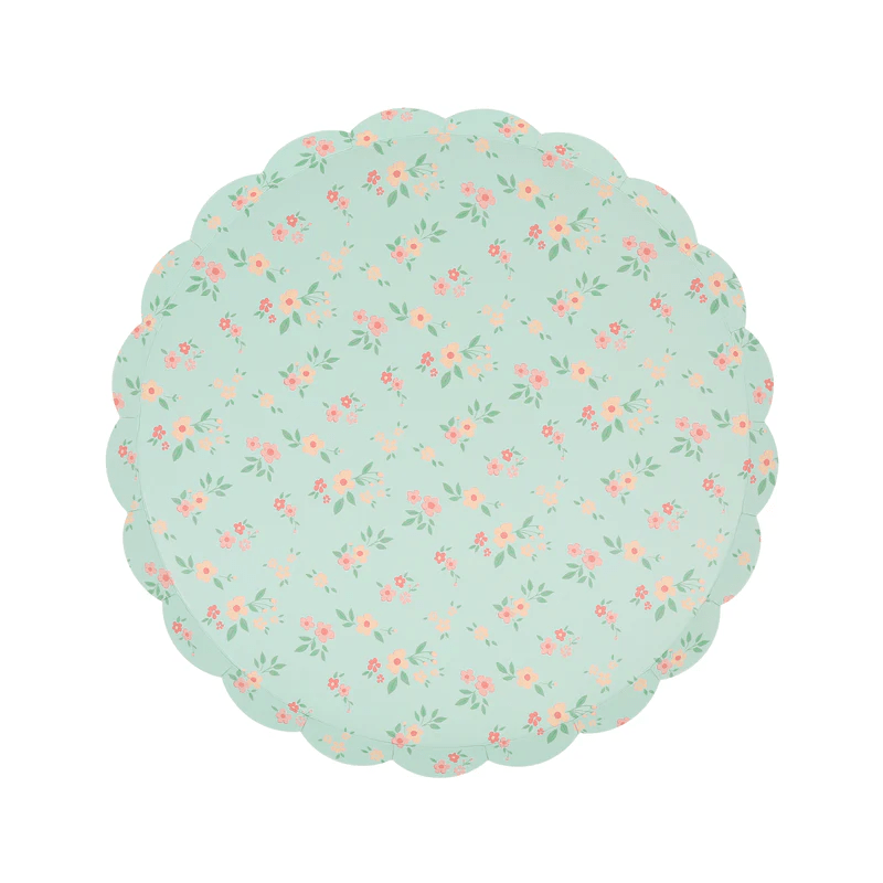 Ditsy Vintage Scallop Plates - 2 Sizes