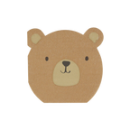 Brown Woodland Bear Cocktail Napkins