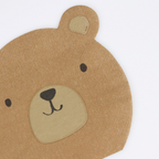 Brown Woodland Bear Cocktail Napkins