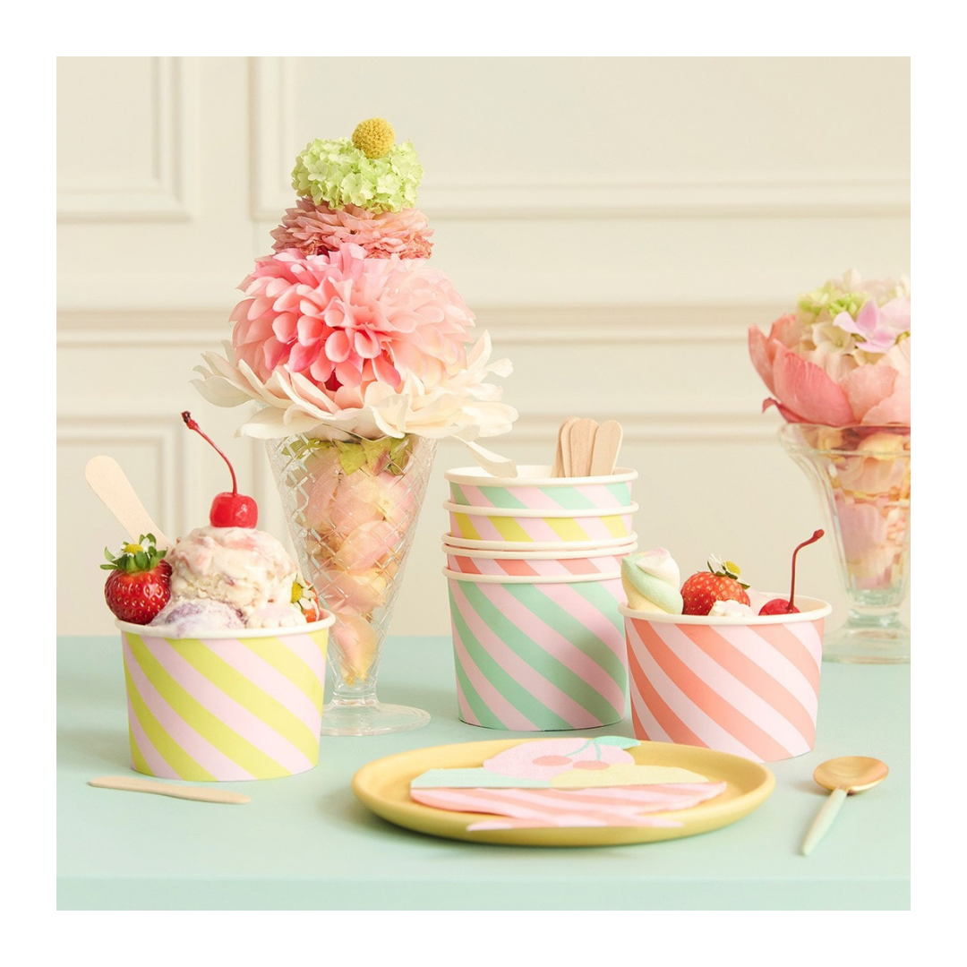 Ice Cream Cups and Spoon