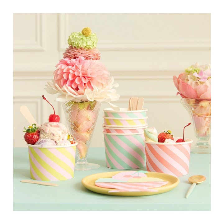 Ice Cream Cups and Spoon