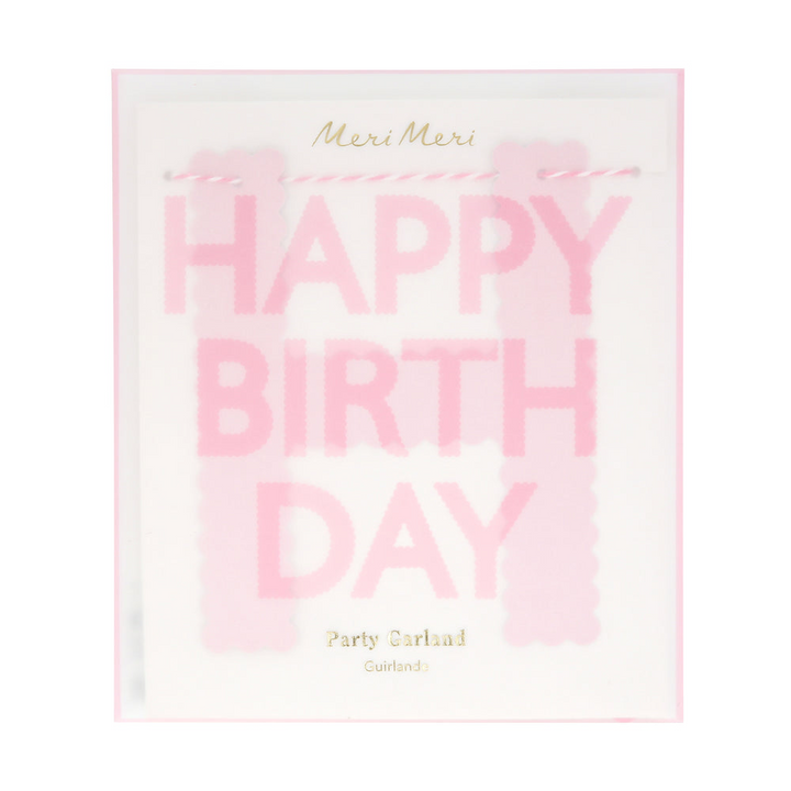 Pink Happy Birthday Garland