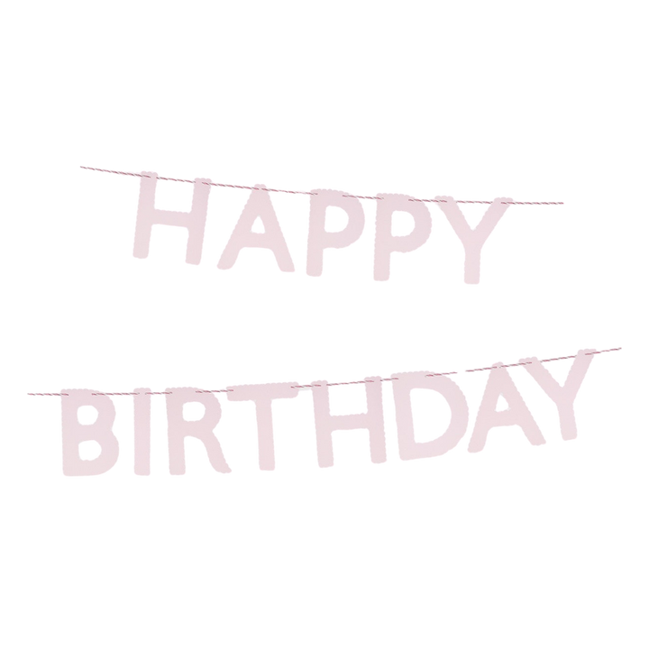 Pink Happy Birthday Garland