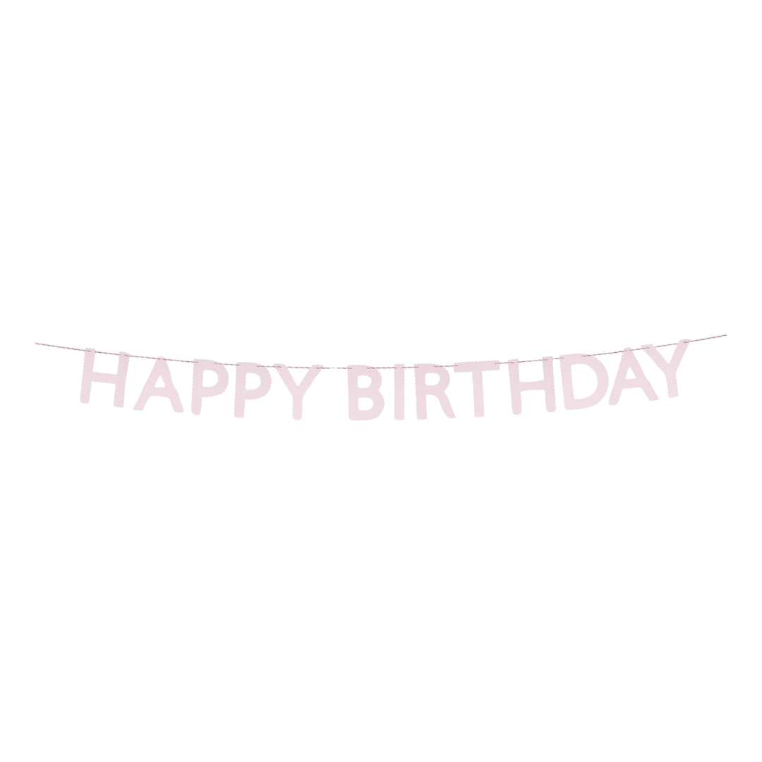 Pink Happy Birthday Garland