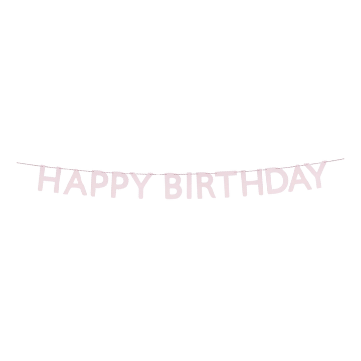 Pink Happy Birthday Garland