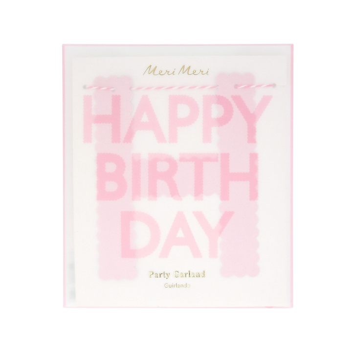 Pink Happy Birthday Garland