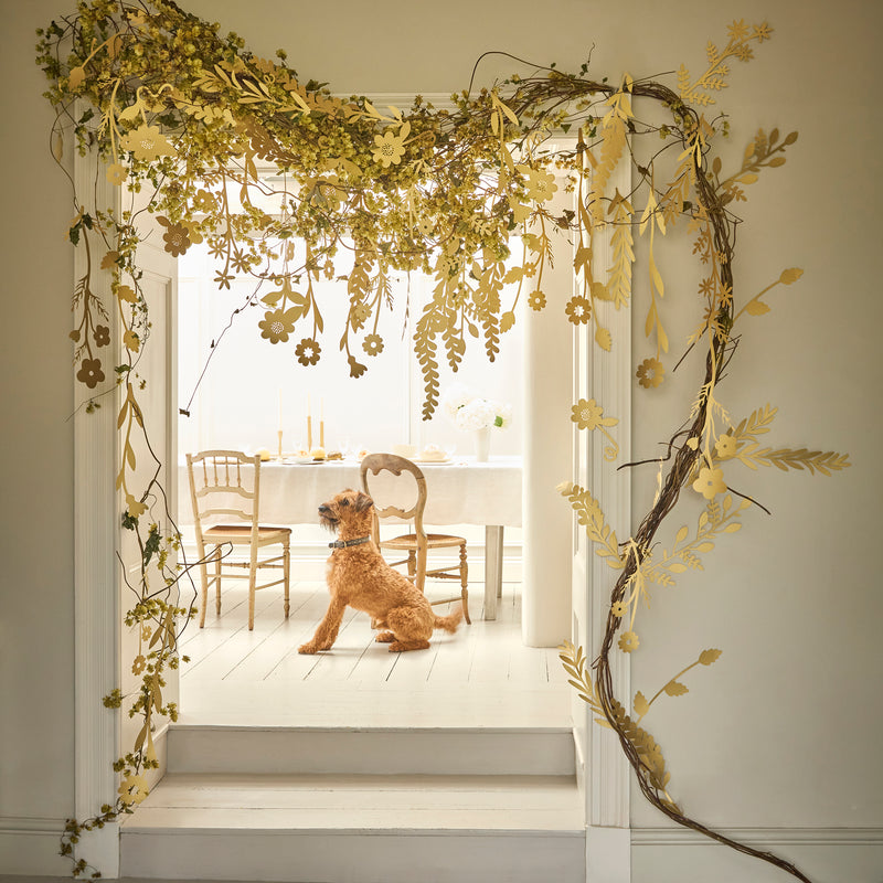 Gold Flower Backdrop Set