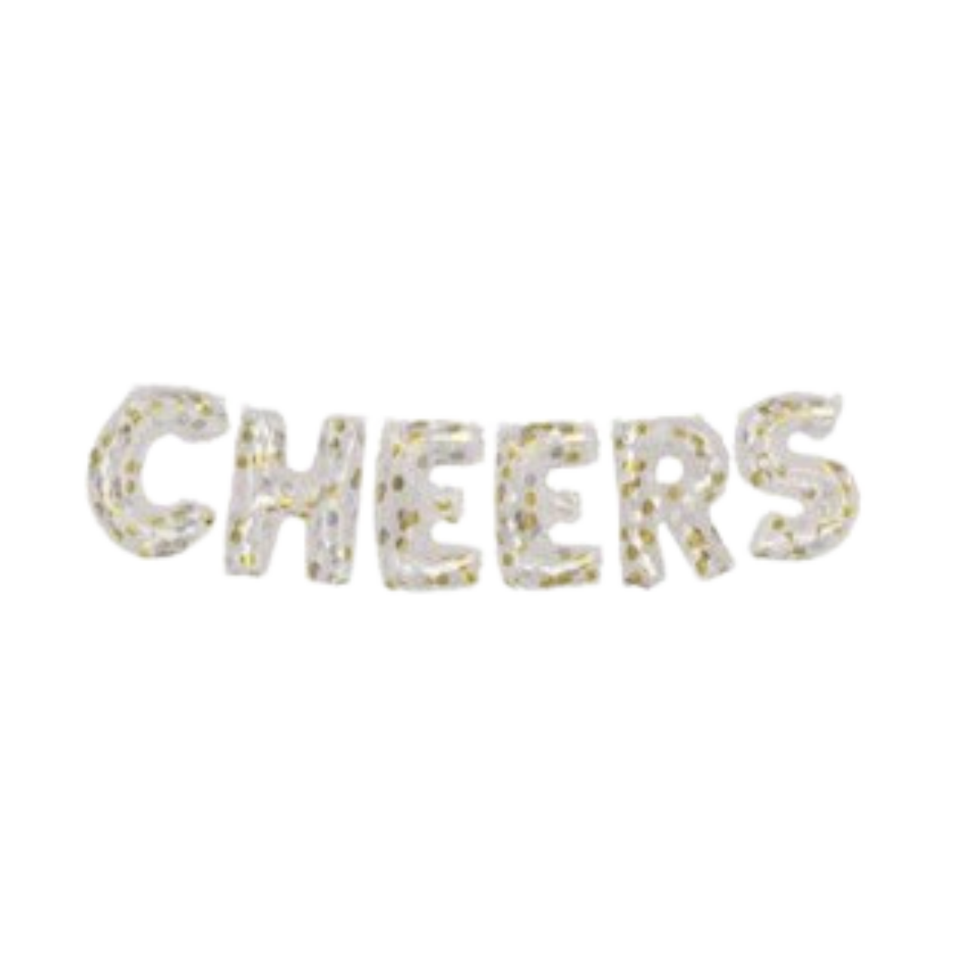 Clear Confetti Filled Balloon Banner