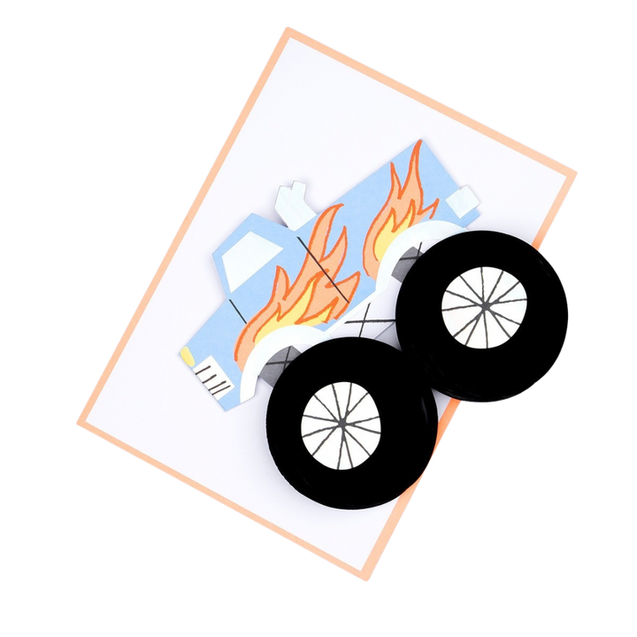 Light Blue Monster Truck Birthday Card