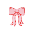 Pink bow napkin with outlined design birthday celebration from Parte Haus party supply store in Bethesda Maryland