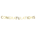 Gold Scallop Congratulations Garland