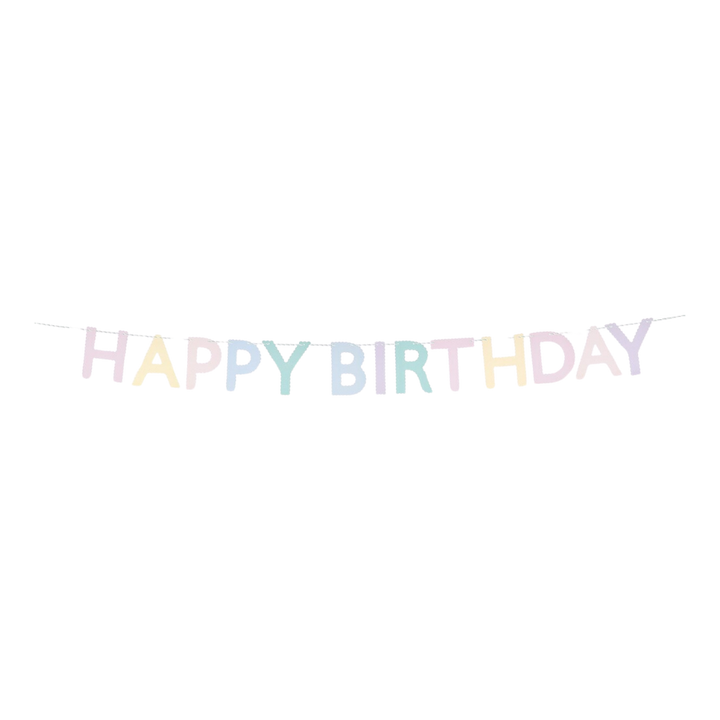 Scallop Pastel Happy Birthday Garland