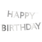 Silver Scallop Happy Birthday Garland