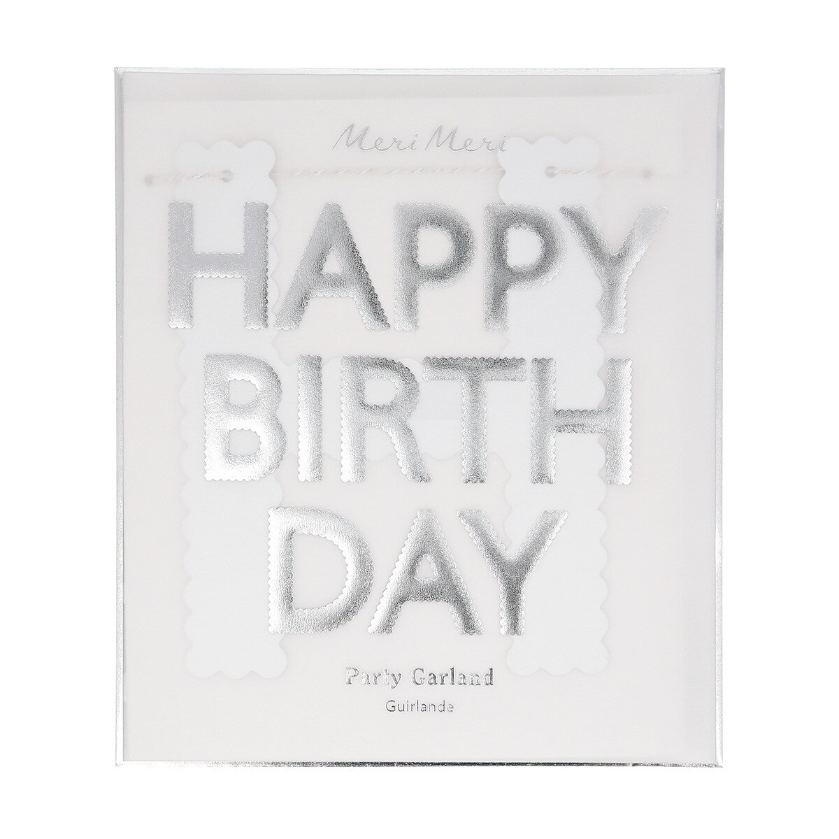 Silver Scallop Happy Birthday Garland