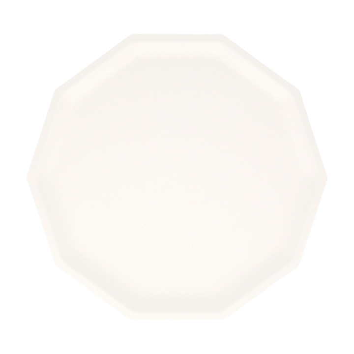 Cream Decagon Compostable Plates - 2 Sizes
